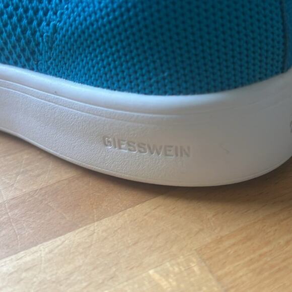 Giesswein Women’s US 6-7 Size 37 | Wool Washable Sneakers Blue/Teal Wool Insoles - Picture 8 of 9